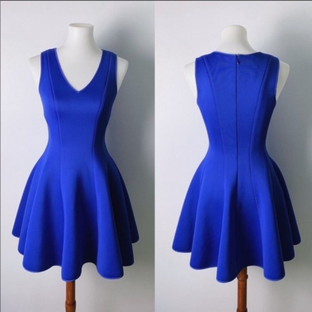 Club Monaco blue neoprene dress